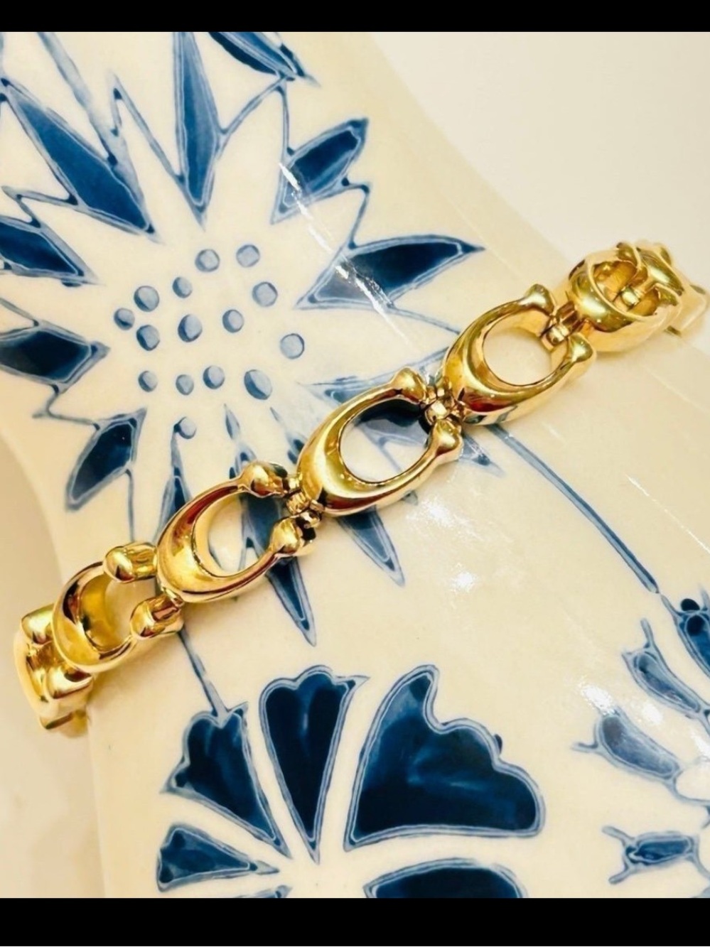NWOT Coach Signature Kissing C's Link Bracelet